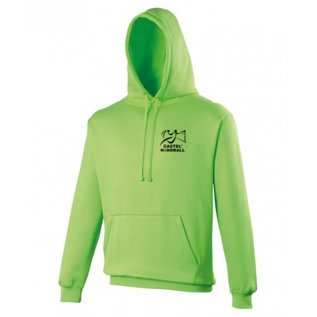 Sweat capuche vert électrique